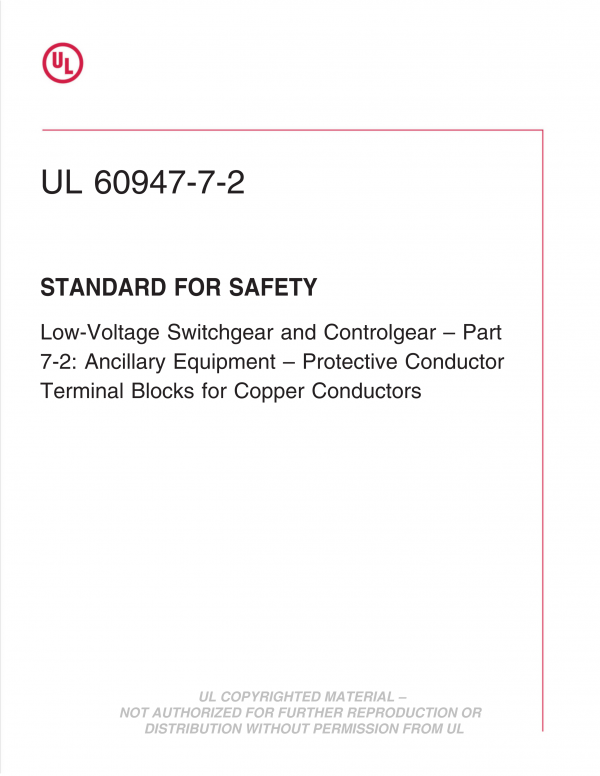 UL 60947-7-2 PDF UL 60947-7-2 PDF